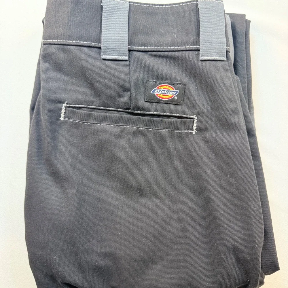 Dickies FLEX Slim Straight Cargo Work Pants Black Gray Utility Mens 33x32